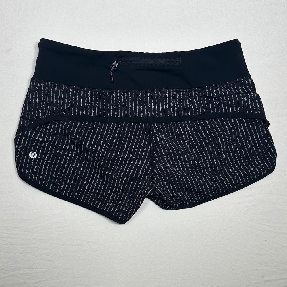 lululemon athletica Black Speed Short Size 4 Running Athletic - Picture 5 of 6